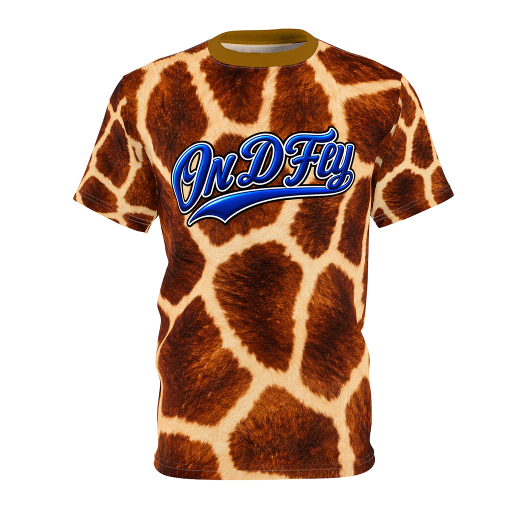 Giraffe Print Tee — All-Over Animal Pattern T-Shirt