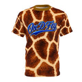 Giraffe Print Tee — All-Over Animal Pattern T-Shirt
