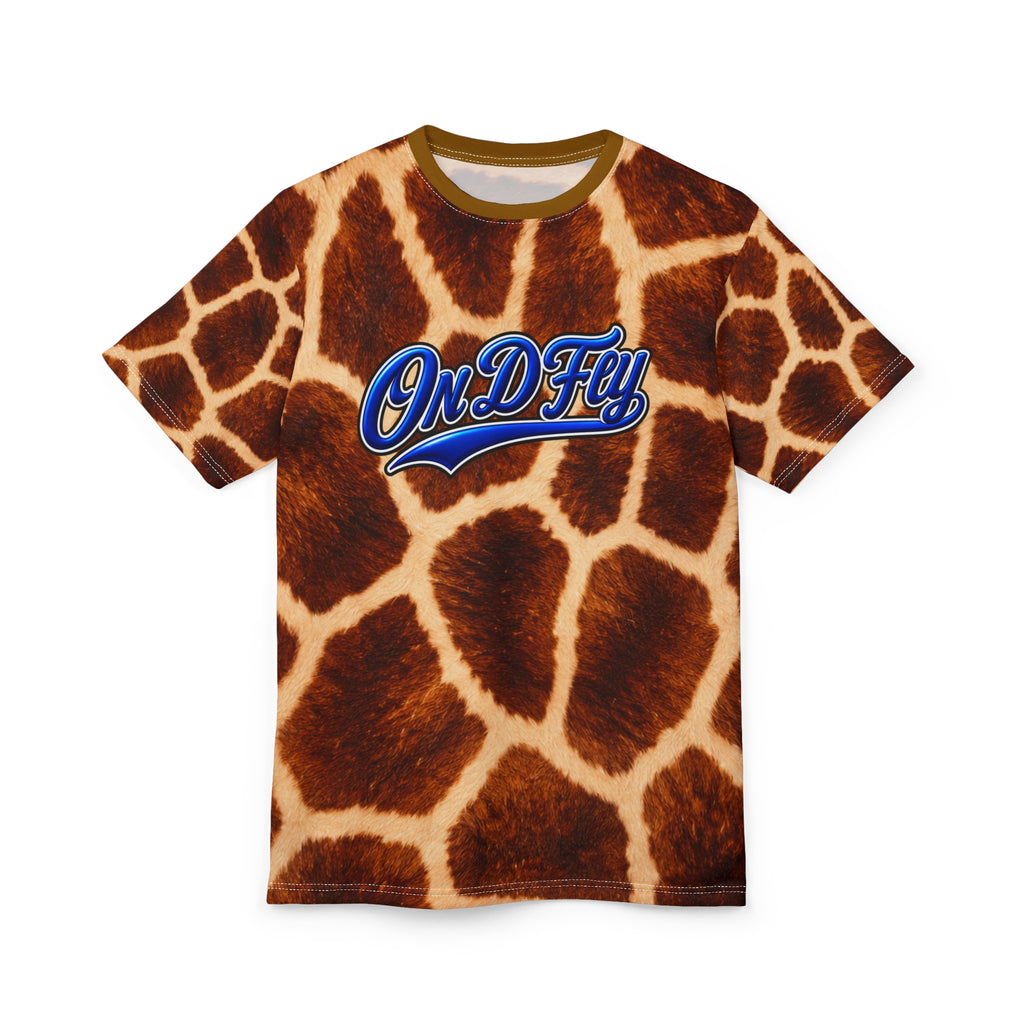 Giraffe Print Tee — All-Over Animal Pattern T-Shirt