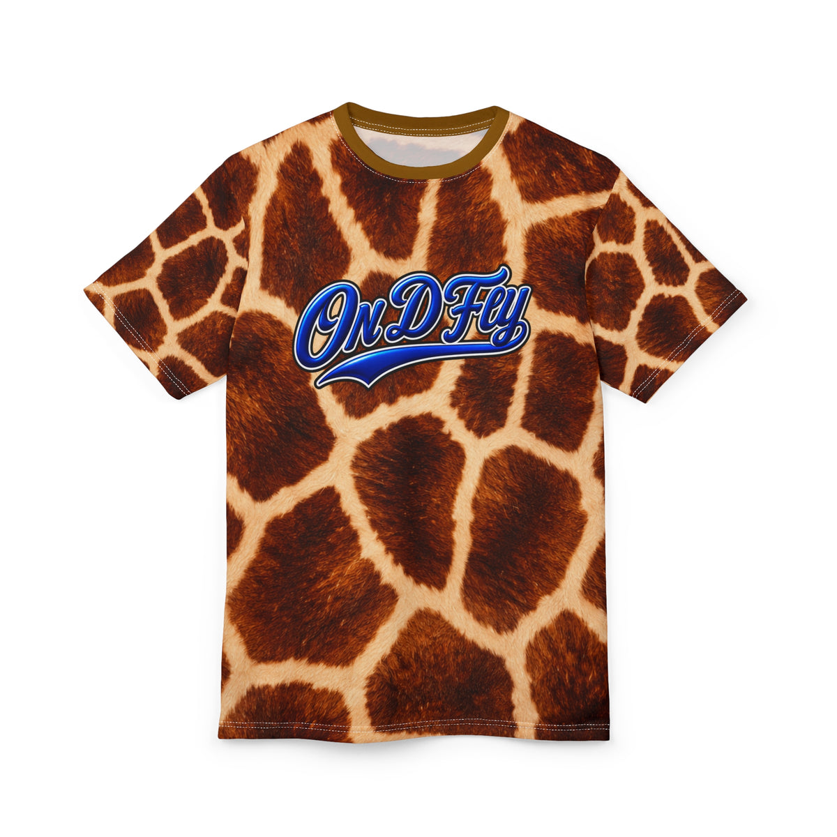 Giraffe Print Tee — All-Over Animal Pattern T-Shirt