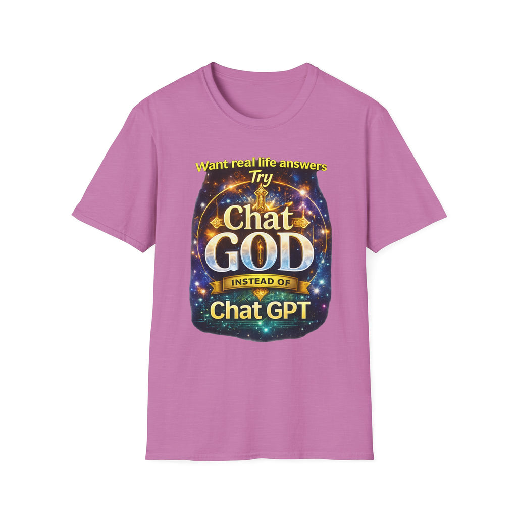 Chat GOD T-Shirt — "Try Chat GOD Instead of Chat GPT" Spiritual Humor Tee