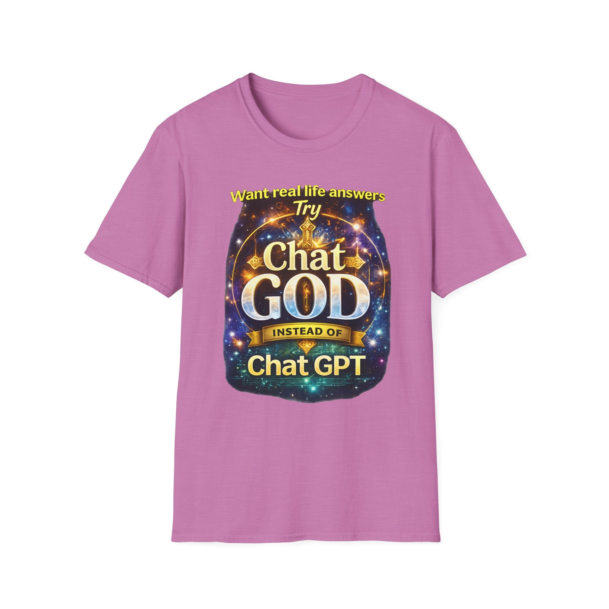 Chat GOD T-Shirt — "Try Chat GOD Instead of Chat GPT" Spiritual Humor Tee