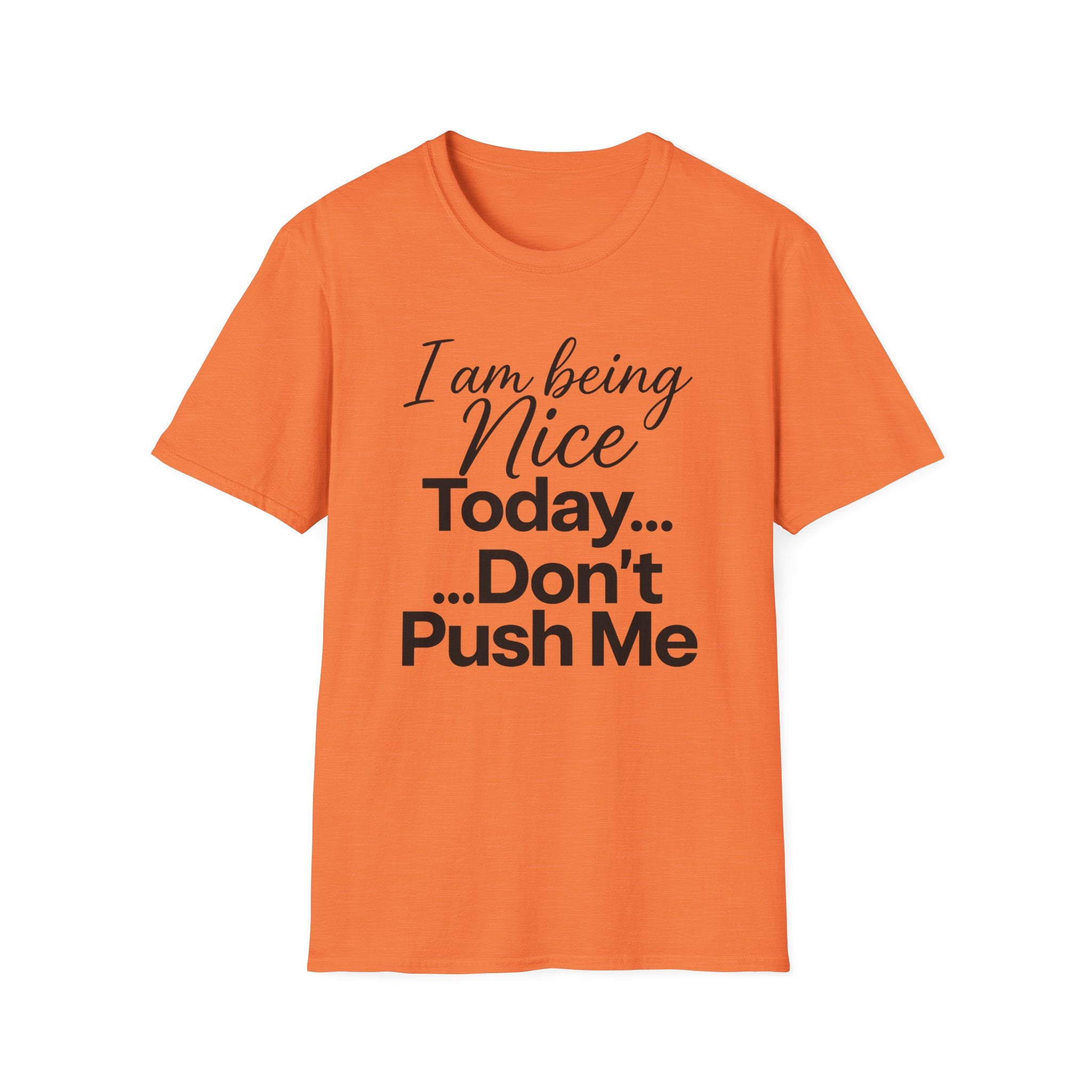 "I Am Being Nice Today... Don't Push Me" Graphic Tee