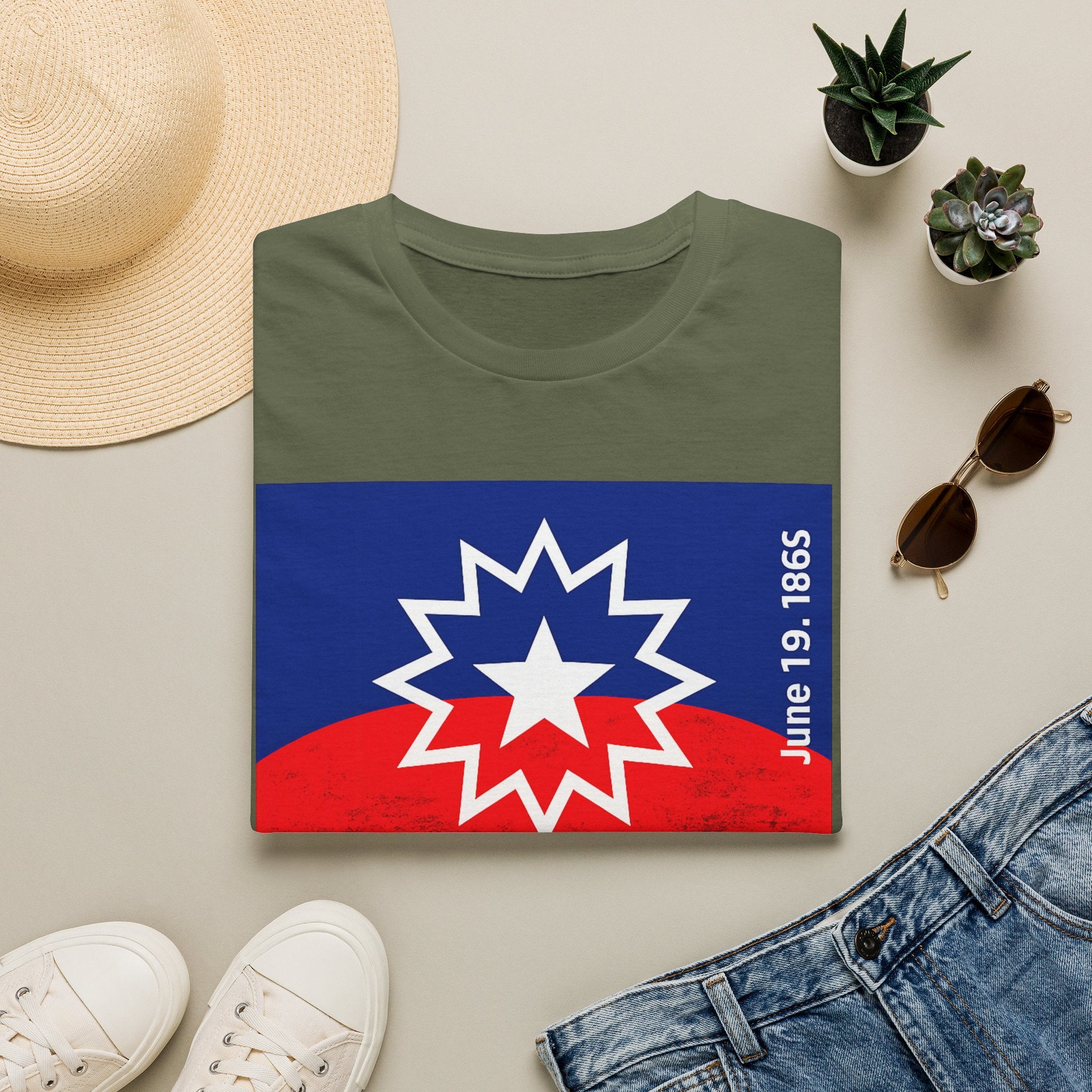 Juneteenth Celebration T-Shirt — Juneteenth Flag Design (June 19, 1865)