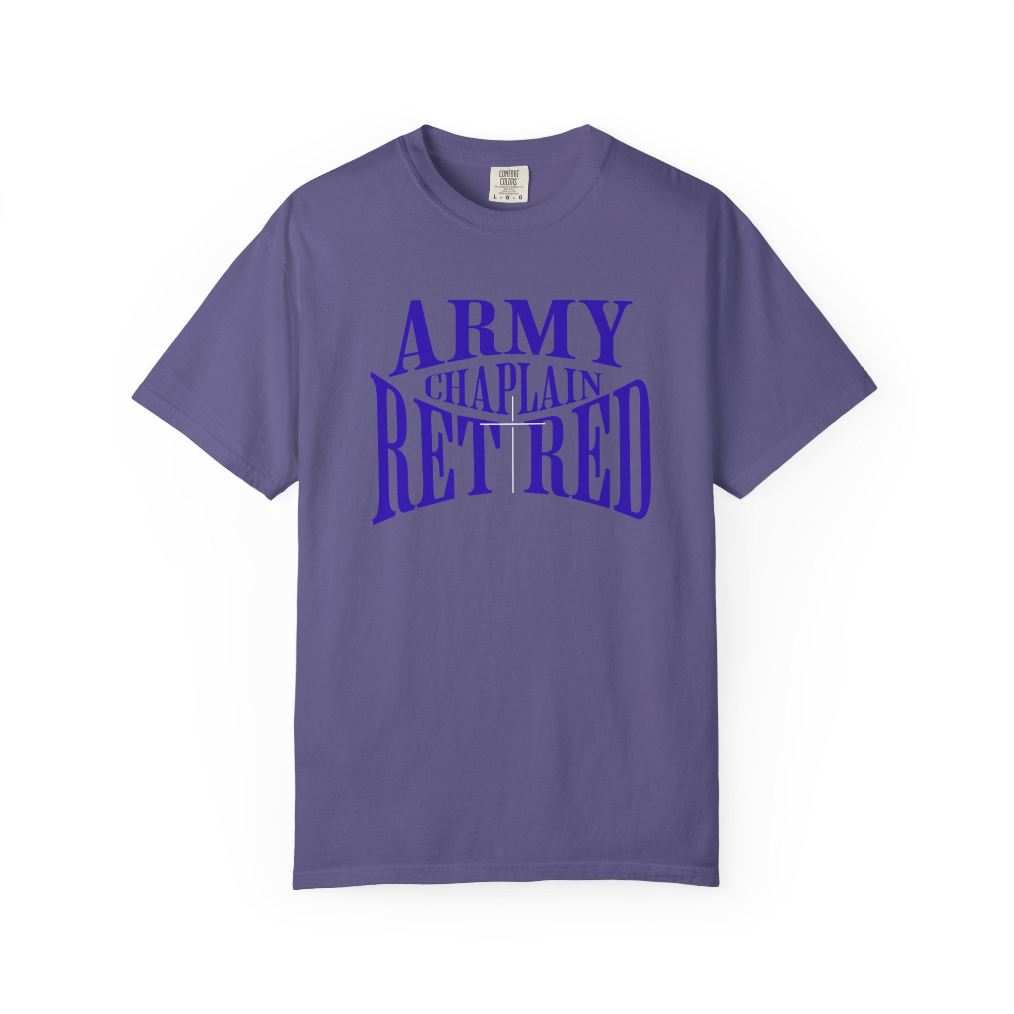 Army Chaplain Retired T-Shirt - Garment-Dyed Unisex Tee, Perfect for Veterans, Retirement Gift, Casual Style, Army Apparel