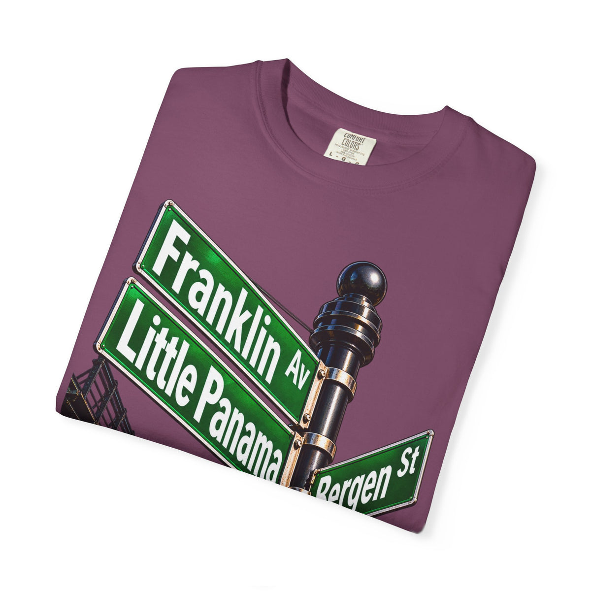 Brooklyn Street Sign T-Shirt — Franklin Ave & Bergen St Little Panama Graphic Tee