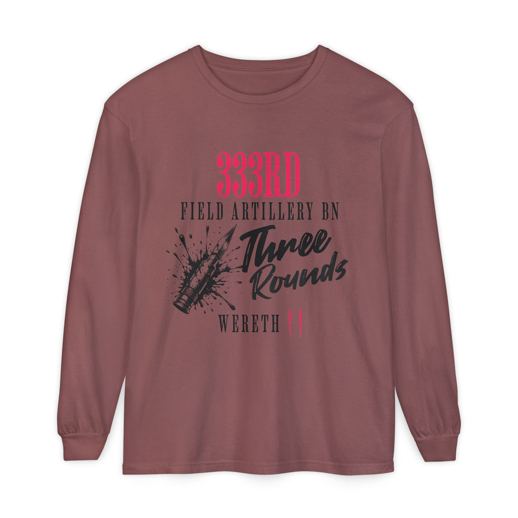 Military-Themed Long Sleeve Shirt, Unisex Garment Dyed Tee, Custom Artillery Shirt, Gift for Veterans, Unique Military Apparel, [...]