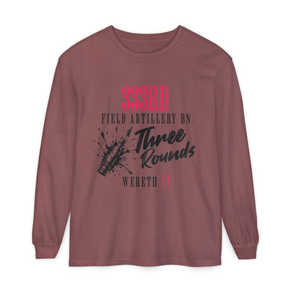 Military-Themed Long Sleeve Shirt, Unisex Garment Dyed Tee, Custom Artillery Shirt, Gift for Veterans, Unique Military Apparel, [...]