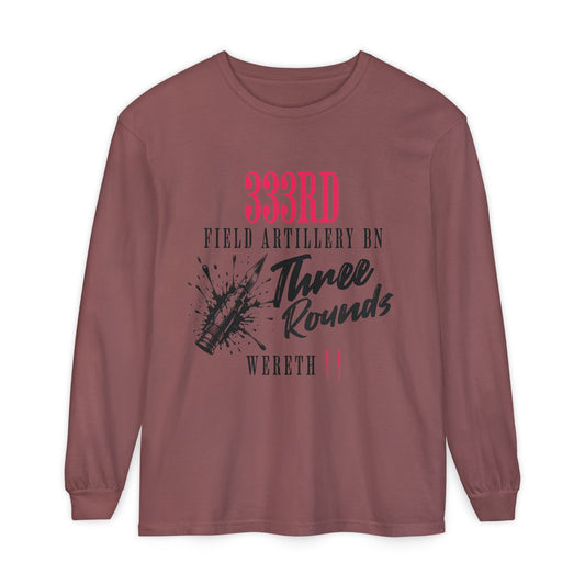Military-Themed Long Sleeve Shirt, Unisex Garment Dyed Tee, Custom Artillery Shirt, Gift for Veterans, Unique Military Apparel, [...]
