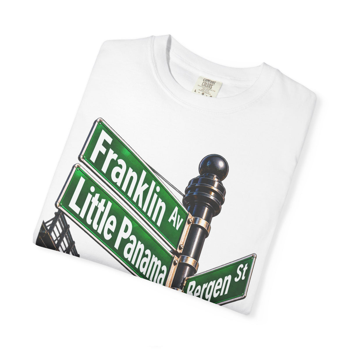 Brooklyn Street Sign T-Shirt — Franklin Ave & Bergen St Little Panama Graphic Tee