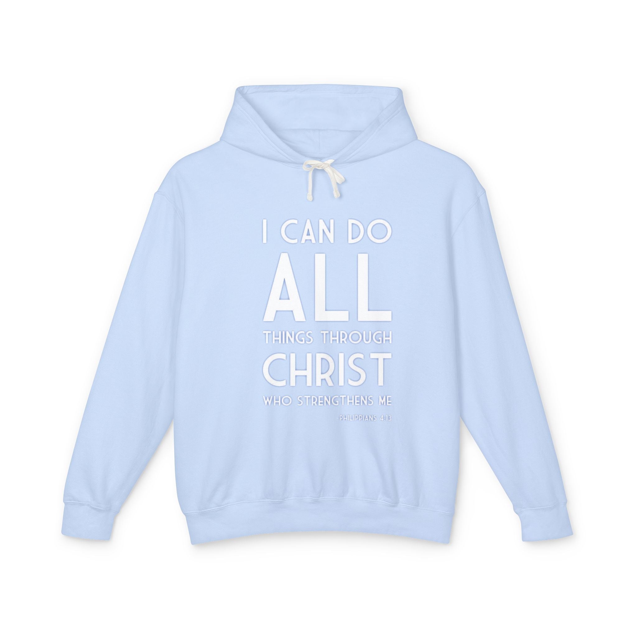Phil 4:13 Unisex Lightweight Hooded Sweatshirt