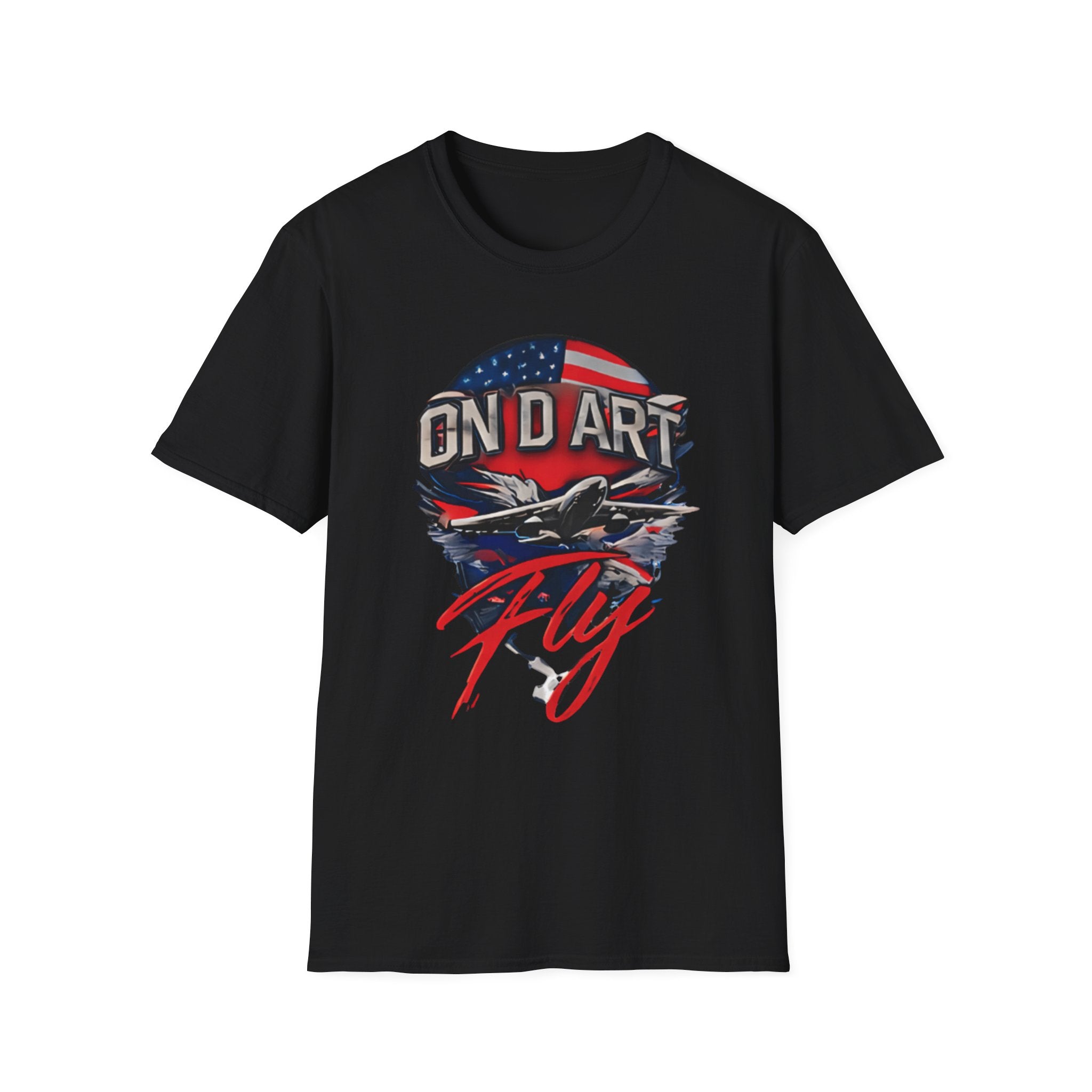 On D'Art Fly T-Shirt — Patriotic Eagle Graphic Tee