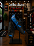 Puma Black and Blue Soccer Shoes