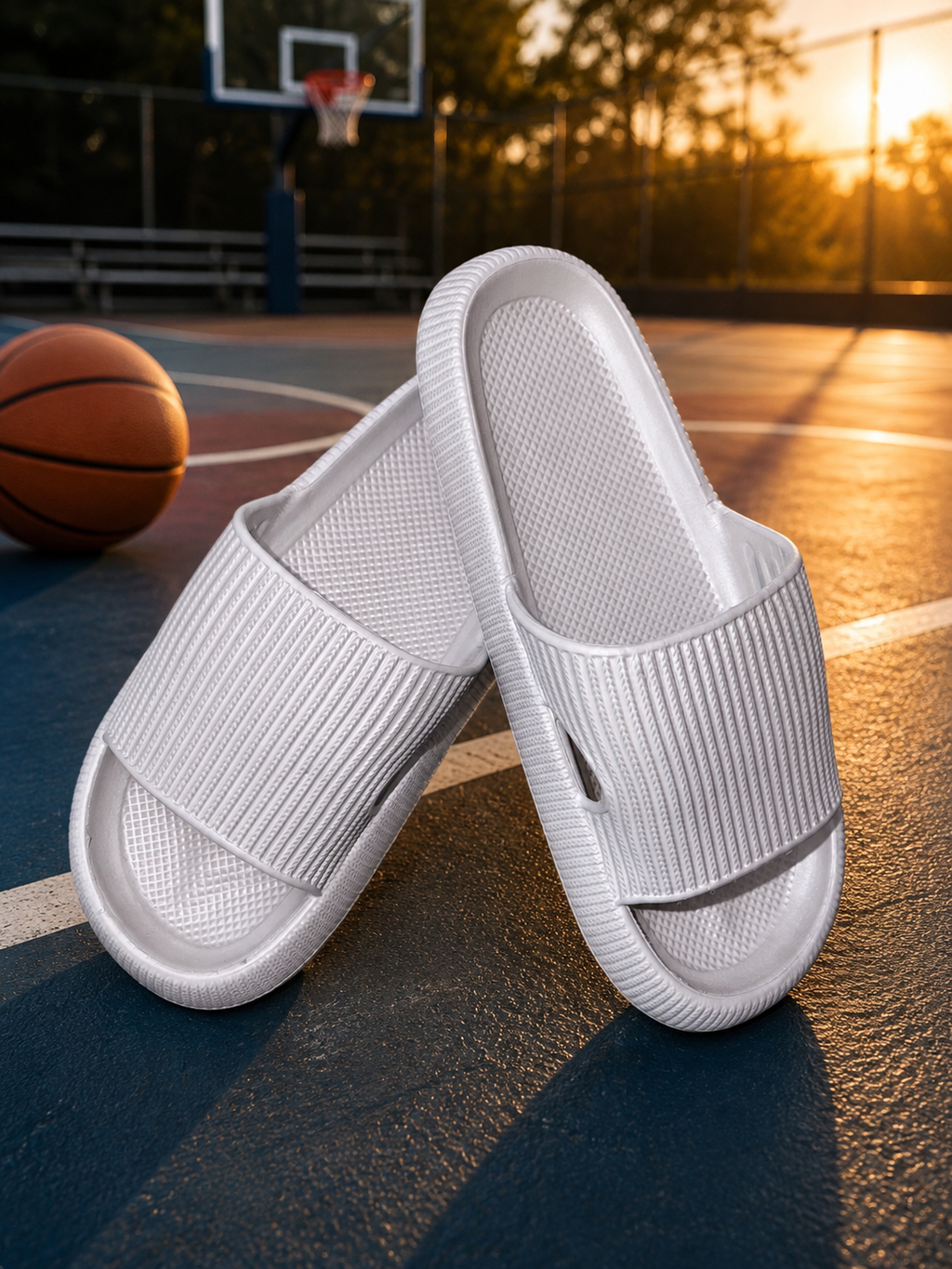 Gray Tones Comfort Cloud Slides
