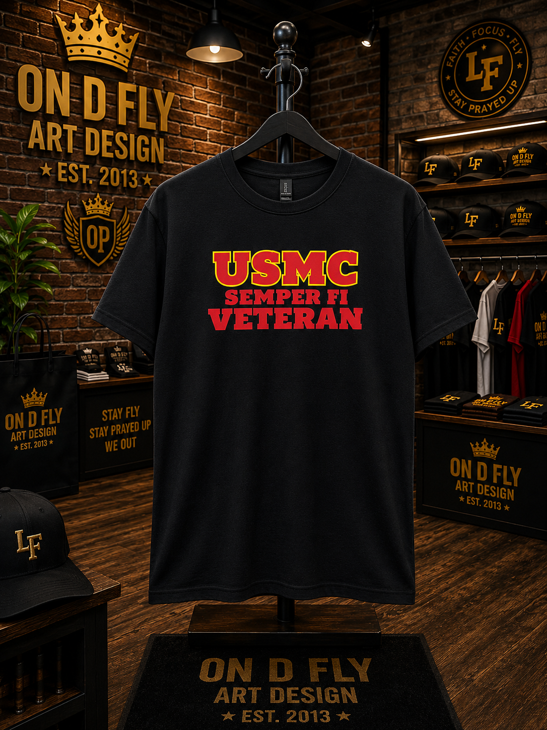USMC Black Teeshirt