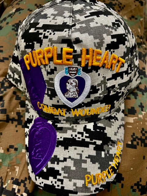 Purple Heart Combat Wounded Cap