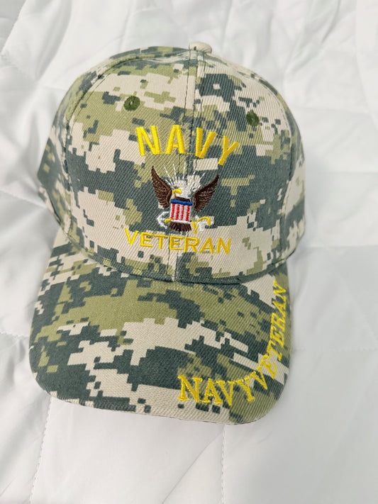 Navy Camo Veteran Cap
