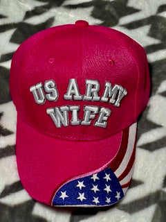 US Army Wife Pink Cap